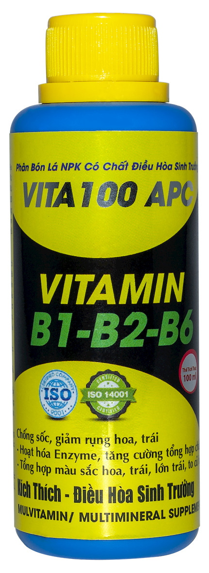 PHÂN BÓN LÁ NPK CÓ CHẤT ĐIỀU HÒA SINH TRƯỞNG - VITA100 APC - VITAMIN B1-B2-B6