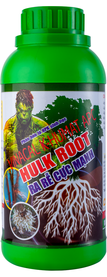 PHÂN BÓN LÁ SINH HỌC NPK VINACAL K-HUMATE  APC - HULK ROOT (RA RỄ CỰC MẠNH)